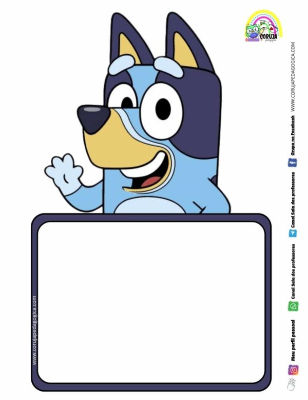 Lousa Mágica da Bluey e Bingo – Atividade Criativa para Crianças - Imagem 3