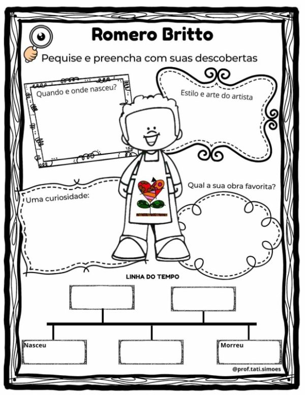 Pesquisa biográfica e linha do tempo Romero Britto @obaupedagogico (4)