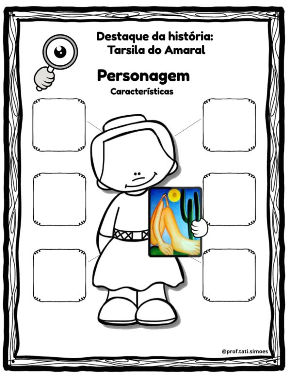DESTAQUES DA HISTÓRIA – TARSILA DO AMARAL Atividade em PDF interativo - Imagem 4