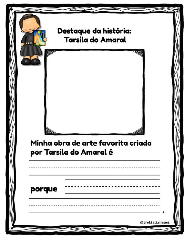 DESTAQUES DA HISTÓRIA – TARSILA DO AMARAL Atividade em PDF interativo - Imagem 5